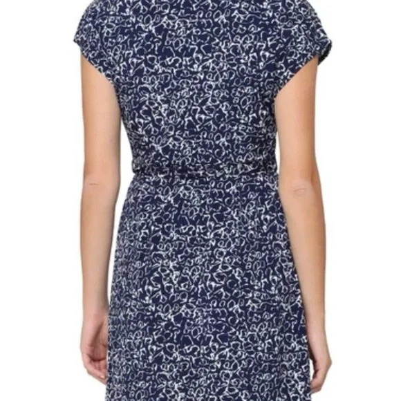 Nicole Miller Navy and White Patterned Dress - Picture 3 of 7